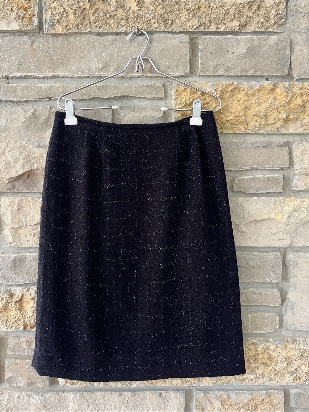 Kasper Black Tweed Pencil Skirt Size 12